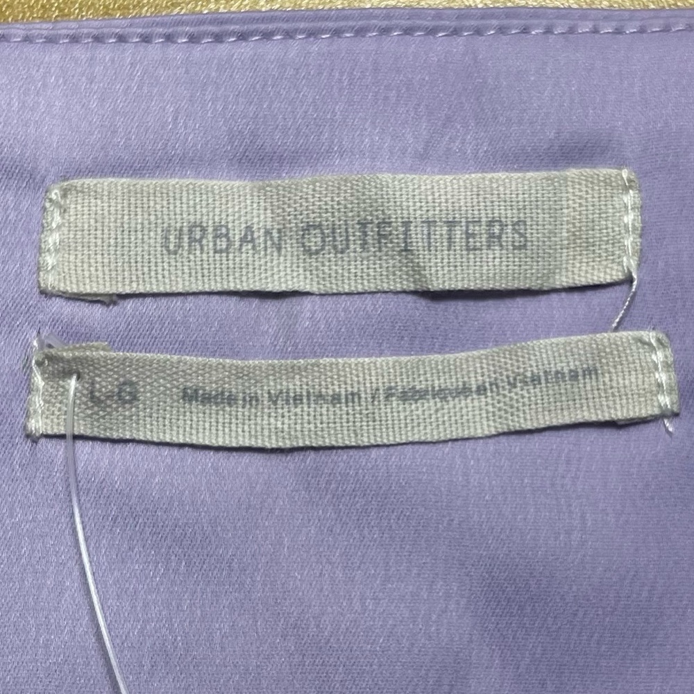 Urban Outfitters Lilac Padova Satin Button Front Mini Slip Dress size Large NWT - Picture 5 of 14